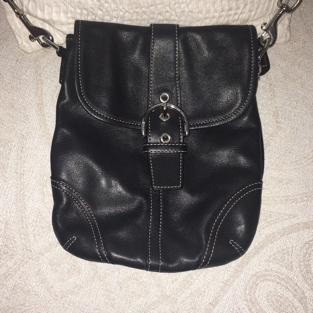 Black coach crossbody purse